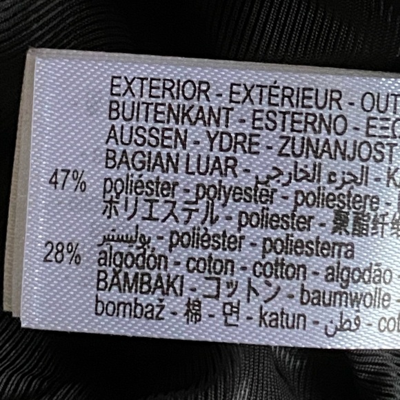 NWT. Zara Black Viscose/Wool Bland Embossed Fabric Cropped Bomber Jacket Size S. - Picture 9 of 12